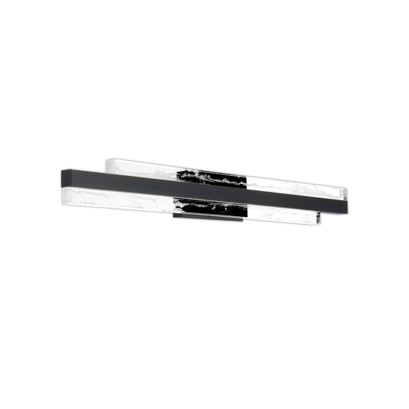 Tandem 27in LED Bath Vanity & Wall Light 3000K in Black