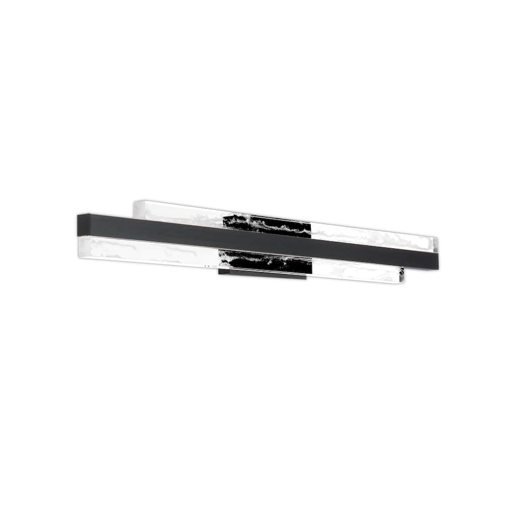 Tandem 27in LED Bath Vanity & Wall Light 3000K in Black