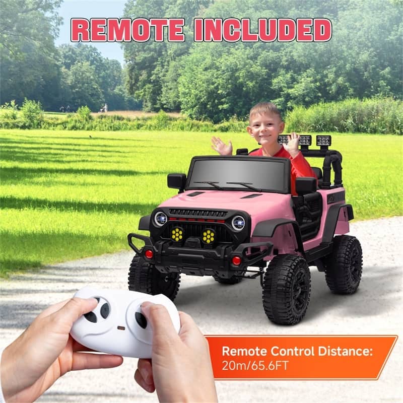 Kids Ride-On Car SUV Design with 2 Motors and Shock-Absorbing Wheels Remote Control - 39.4" L x 24.8" W x 25.6" H