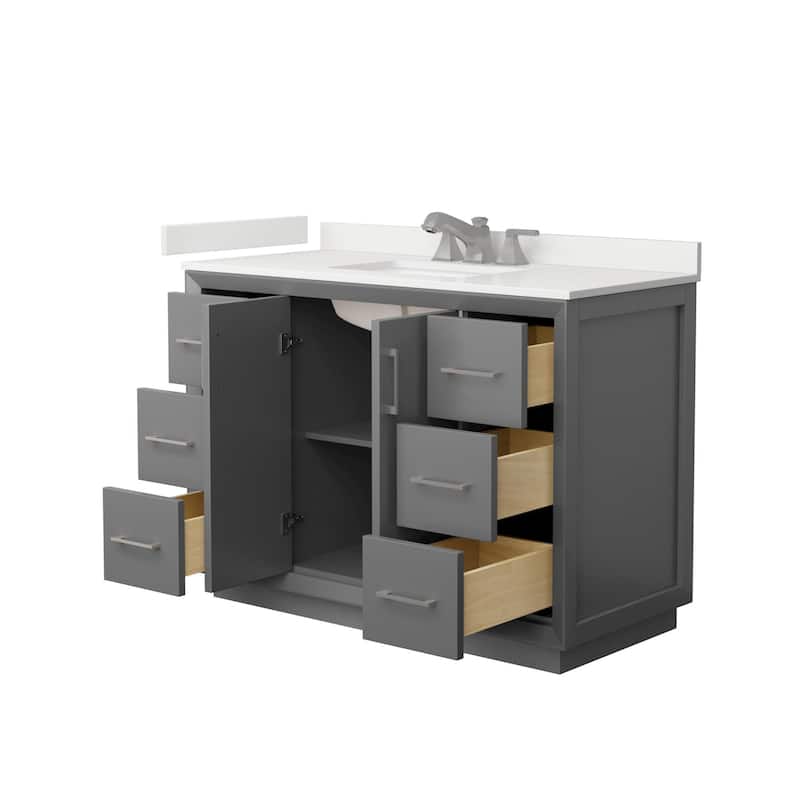 Wyndham Collection WCF414148S-QTZ-US3MXX Strada 48" Free Standing