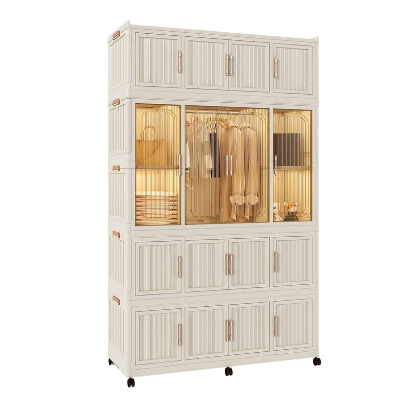 Portable Wardrobe Closet Storage Organizer for Clothes