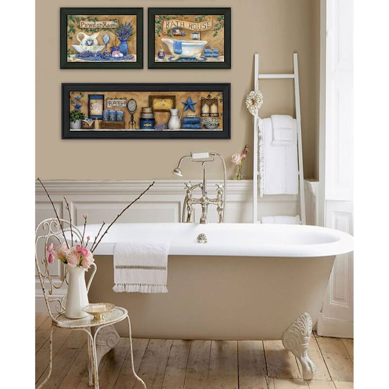 Trendy Decor 4U "Rest & Relax with a Lavender Bath" Printed Framed Wall Art by Trendy Decor Designs