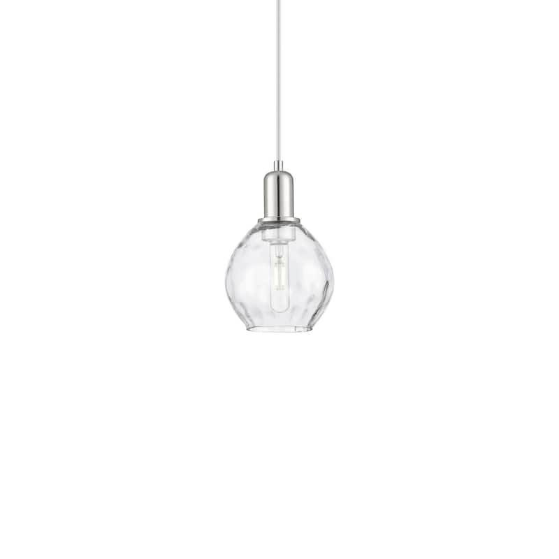 Innovations Lighting 716-1P-10-6 Waverly Pendant Waverly 6" Wide Mini - Polished Nickel / Clear