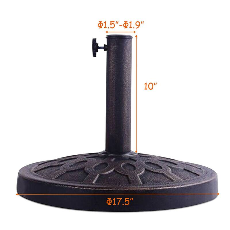 18" Round Umbrella Base Stand Heavy Duty Outdoor Stand
