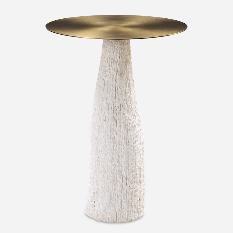 Stone Accent Table - 22.5" - White