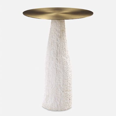 Stone Accent Table - 22.5" - White