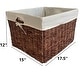 preview thumbnail 5 of 6, Handwoven Large Woven Maize Rectangular Storage Baskets (Set of 2)