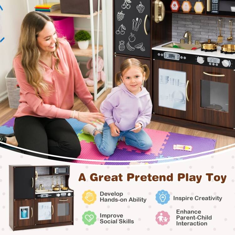 Toddler Pretend Play Kitchen for Boys and Girls 3-6 Years Old