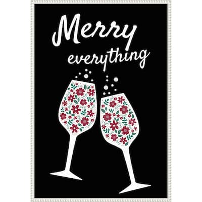 Merry Everything by Emeliemaria (23 x 33 in.), Framed Canvas Wall Art Print - Sylvie Beaded White