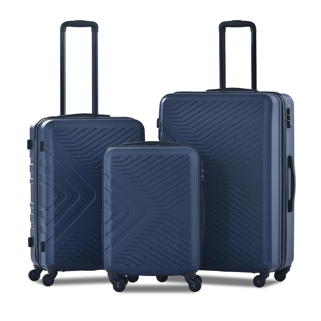 Luggage Sets 3 Piece with Spinner Wheel, Hardside ABS Lightweight Suitcase Set with TSA Lock, Expandable Travel Luggage