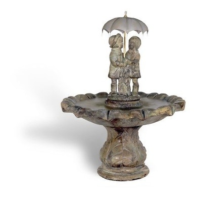Figurine Cast Stone Summer Showers Fountain Finish: Relic Lava
