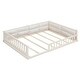 preview thumbnail 10 of 10, Full Size Wood Platform Bed with Guardrail and Pillow