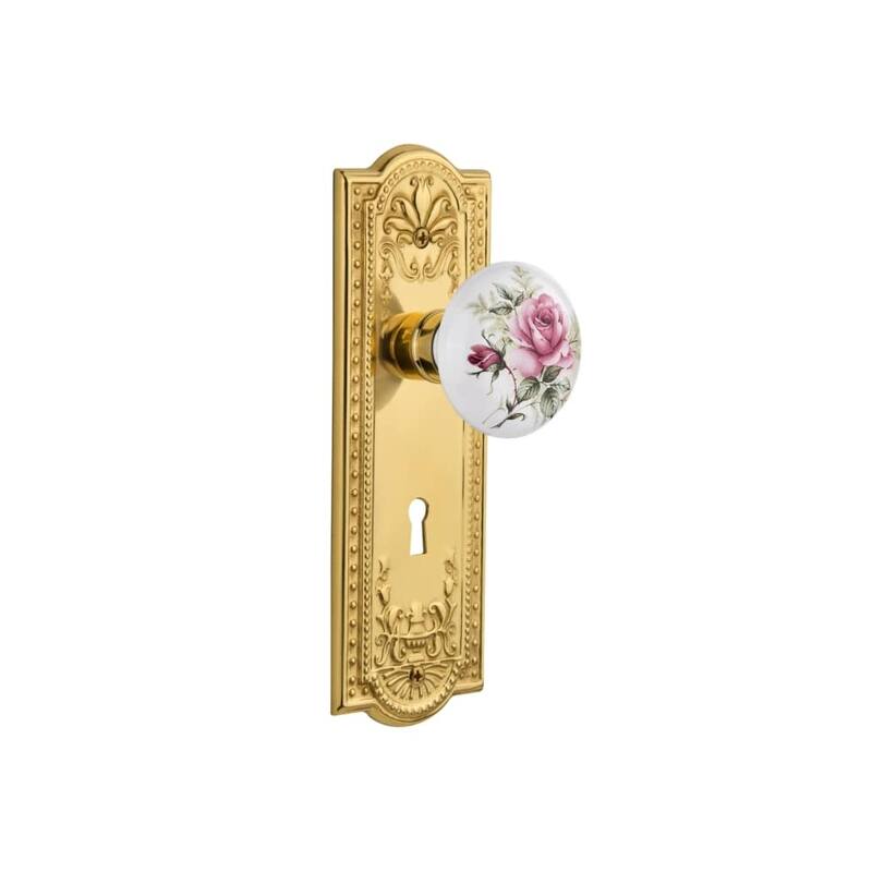 Nostalgic Warehouse Vintage Cottage Porcelain Painted Rose Dummy Door