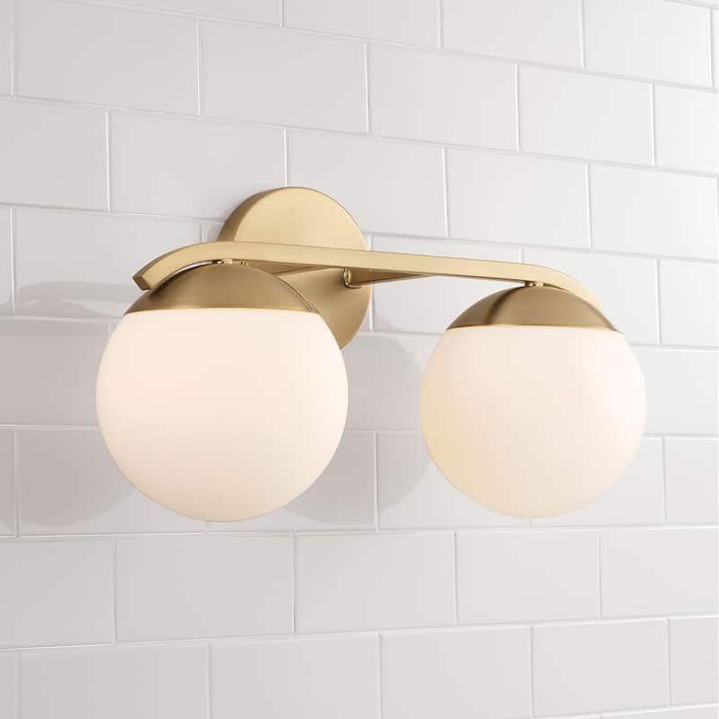Oliver 2-Light Vanity - 17"W x 9.5"H x 8"E