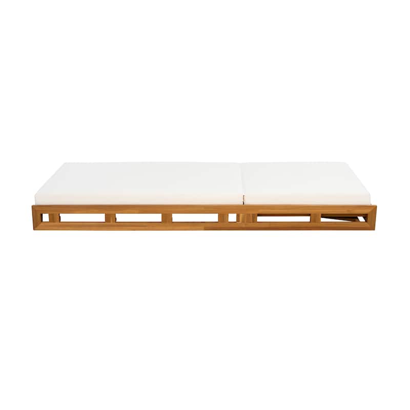 Christopher Knight Home - Evelyn Acacia Wood Patio Chaise Lounge Set