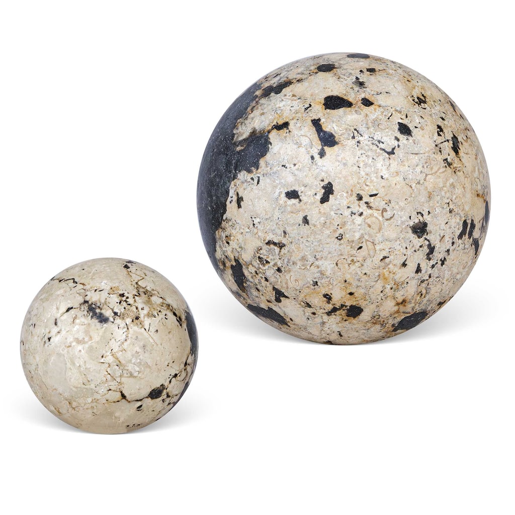 Uttermost Nouveau Indoor-Outdoor Spheres (Set of 2) - 7.80" W x 7.50" H x 7.80" D