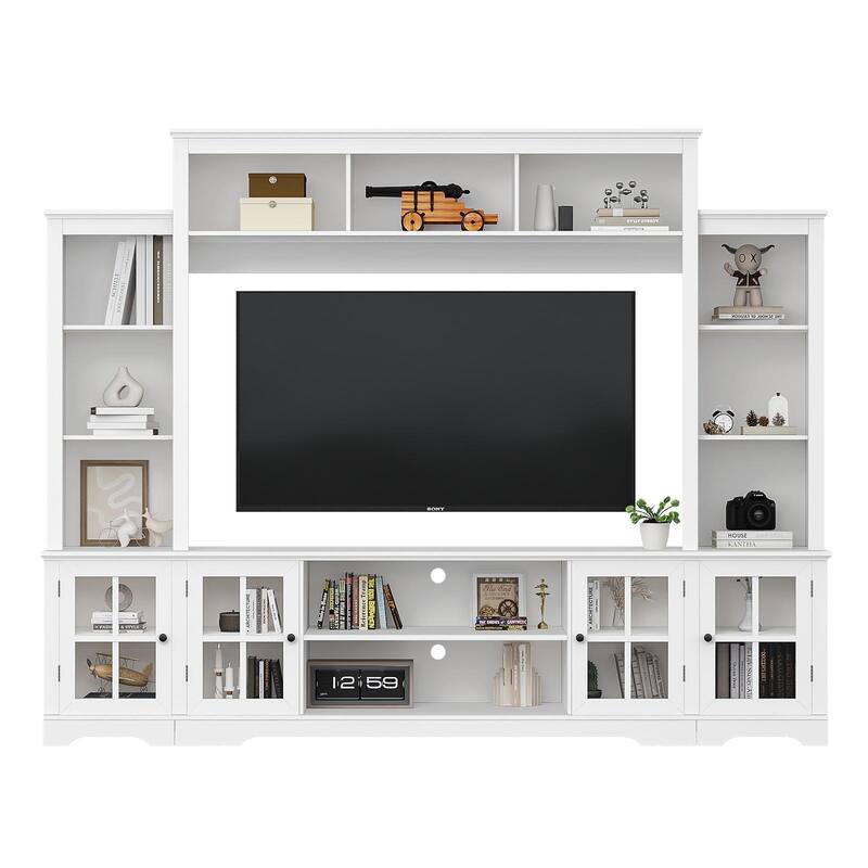 Wall Unit TV Stand with Storage Large Entertainment Center with Bookshelves for TVs up to 65", Media Console for Living Room