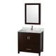 Option Espresso / White Carrara Marble Top / Brushed