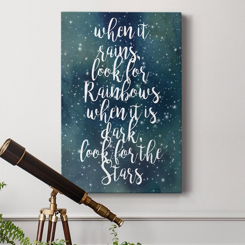 Galaxy Quote I Premium Gallery Wrapped Canvas - Ready to Hang