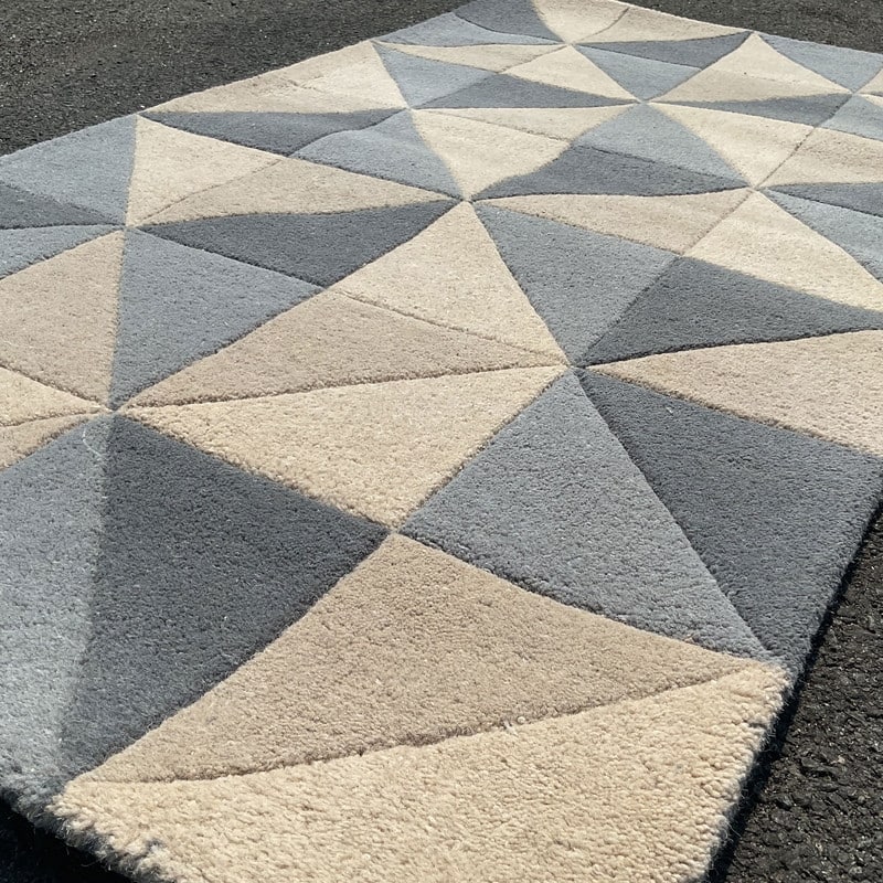 HERAT ORIENTAL Hand-tufted Geometric Panel Design Wool Rug Collection