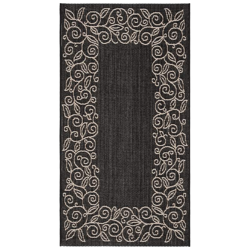 SAFAVIEH Courtyard Bobbye Scroll Indoor/ Outdoor Waterproof Patio Backyard Rug