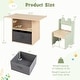 preview thumbnail 3 of 8, Gymax Kids Table & Chairs Set w/2 Open Compartments Fabric Drawer for