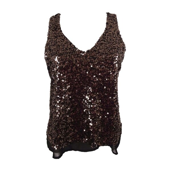 Shop One Clothing Juniors' Sequined Tank Top Free Shipping On Orders