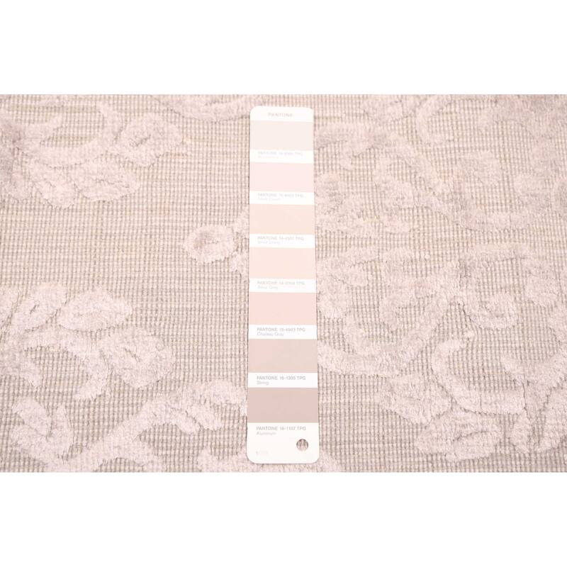 ECARPETGALLERY Hand Loomed Elysian Light Grey Viscose, Wool Rug - 8'0 x 10'1