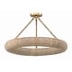 preview thumbnail 2 of 3, Oakley 1 Light Soft Gold Semi Flush Mount - 24"W x 3.5"H x 24"D