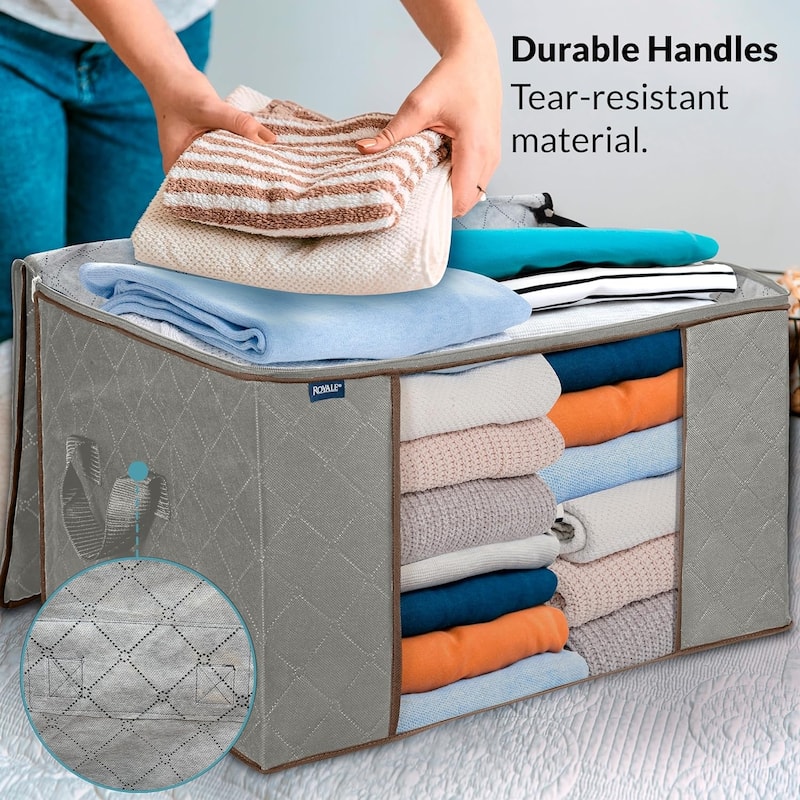 Royale Clothes Storage Organizer Bag with Handle - 90L Capacity