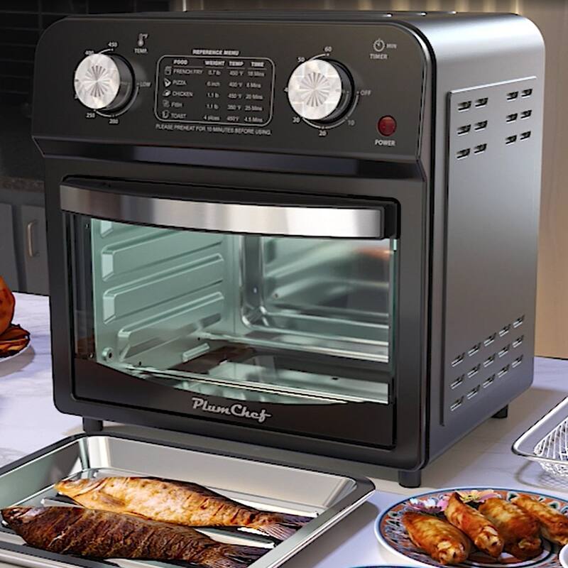 12.5 Quart 7-in-1 Convection Toaster Oven, 1500W, 5 Pre-set Menus, Roast, Bake, Grill, Broil, Toast, Dehydrate, Defrost