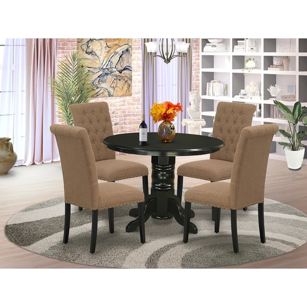 Round Dining Room Table With Four Chairs - Amazon Com 5pc Dining Set