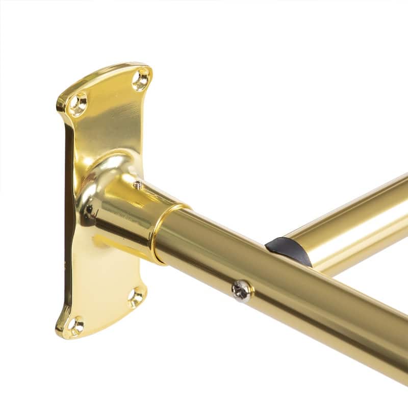 Utopia Alley Rustproof Aluminum D-shape Shower Rod With Ceiling Support for Freestanding Tubs, 60 Inch Large Size by 25 Inch