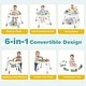 preview thumbnail 10 of 8, Gymax 6-in-1 Baby Activity Center w/Height Adjustable Board Detachable - Gray & White