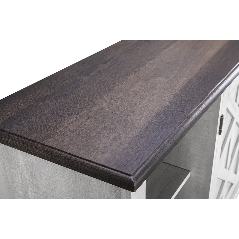 70-inch Extra-Wide Rustic TV Stand for 80" TVs - Natural Wood Finish