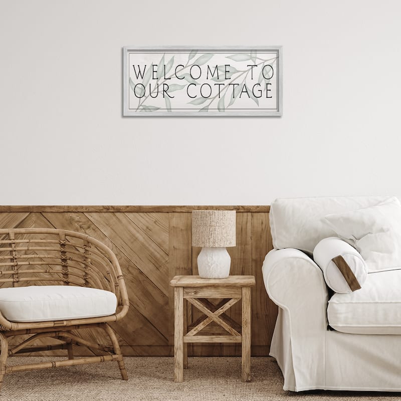 Stupell Rustic Cottage Welcome Framed Giclee Art Design By Lil' Rue