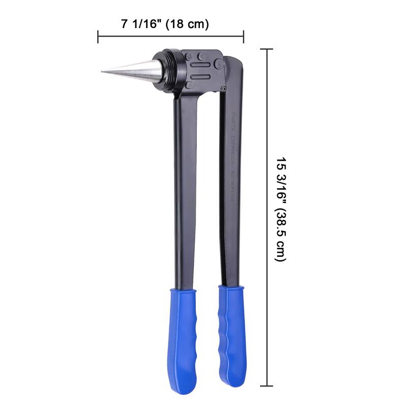 PEX Expansion Tool Kit Tube Expander w/ 1/2" 3/4” 1” Expander Heads Carry Case - One-size
