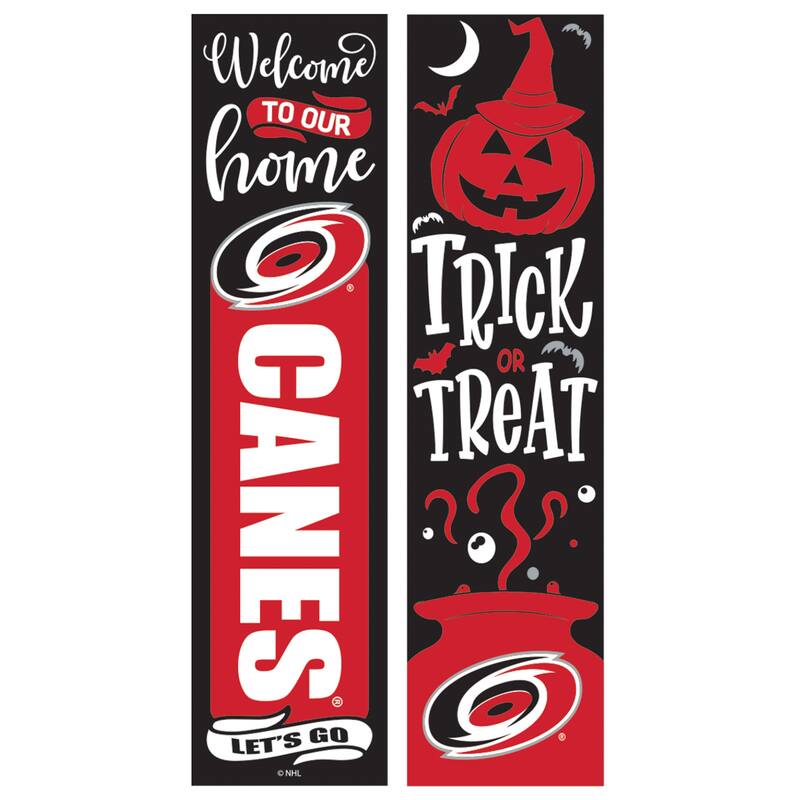 47" Double Sided Seasonal Porch Leaner, Carolina Hurricanes - 47" x 11.25"