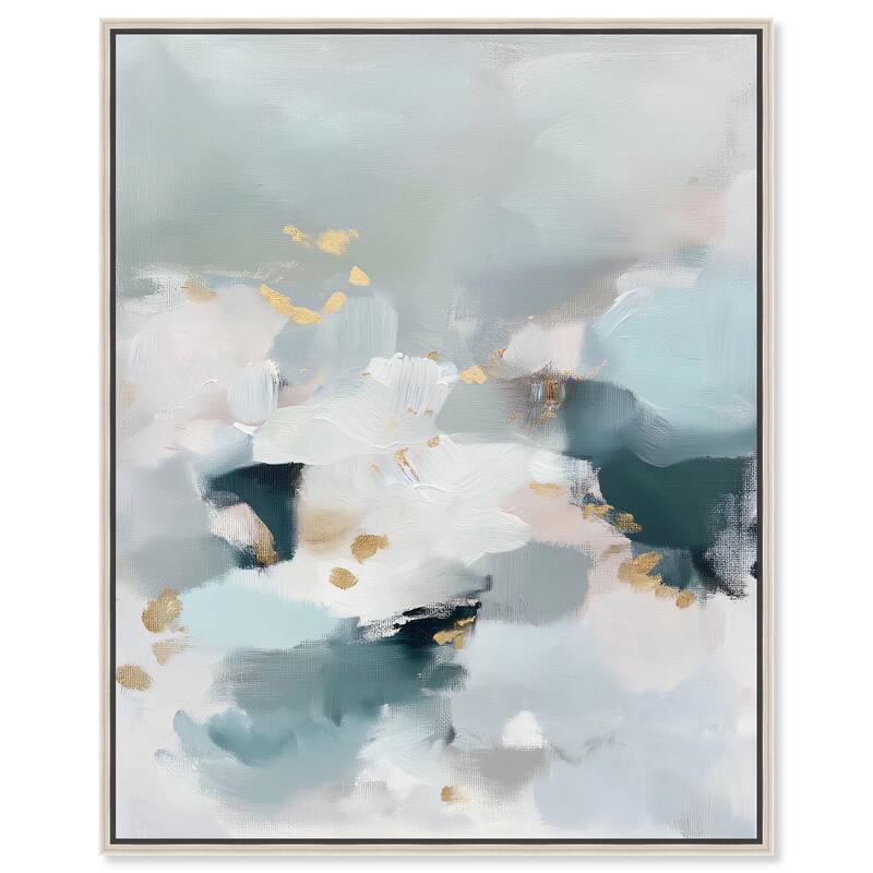 Morning Dew II Canvas by Art Remedy - 36" x 45" - Silver