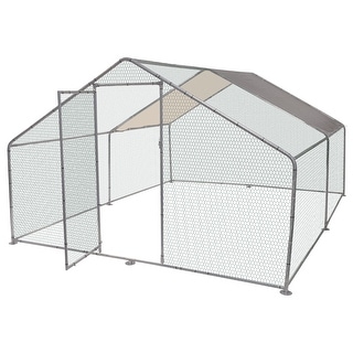 Siavonce Large Metal Chicken Coop Upgrade 3 Support Steel