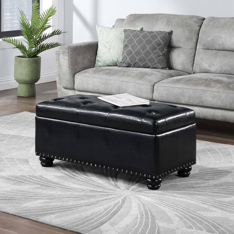 Convenience Concepts Designs4Comfort 7th Avenue Storage Ottoman Bench