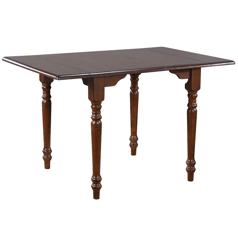 Extendable Drop Leaf Dining Table - Rectangular Wood Table, 2-4 Seater, Space Saving - 48