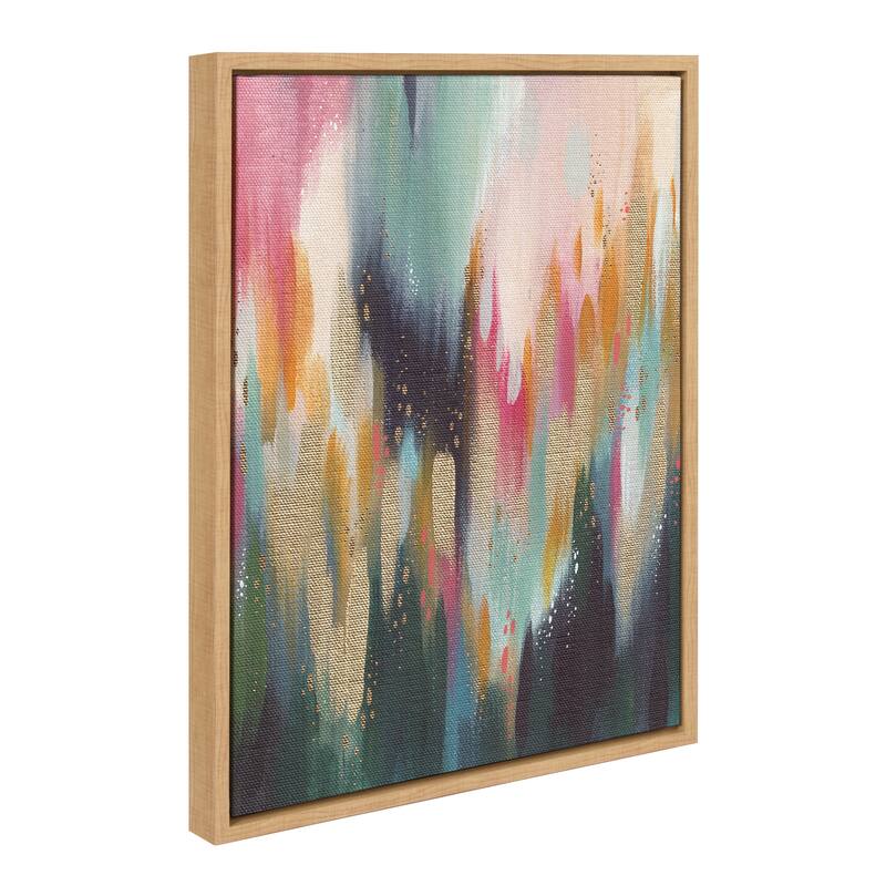 Kate and Laurel Sylvie Brushstroke 135 Framed Canvas by Jessi Raulet