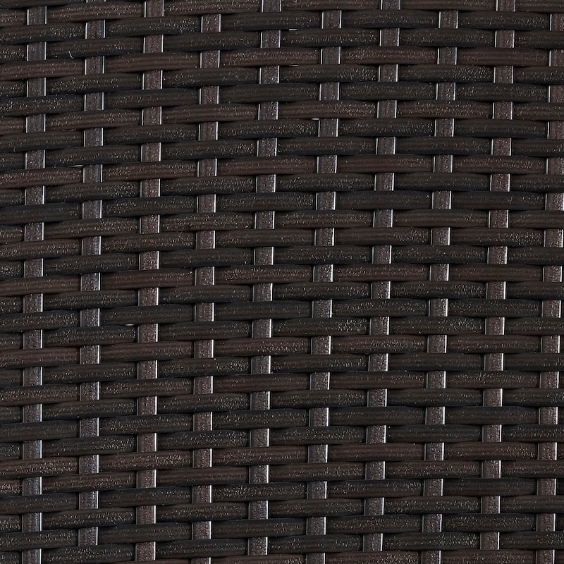 Palm Harbor Outdoor Wicker Corner Chair in Brown with Sand Cushions - 26.5 W x 26.5 D x 30.5 H