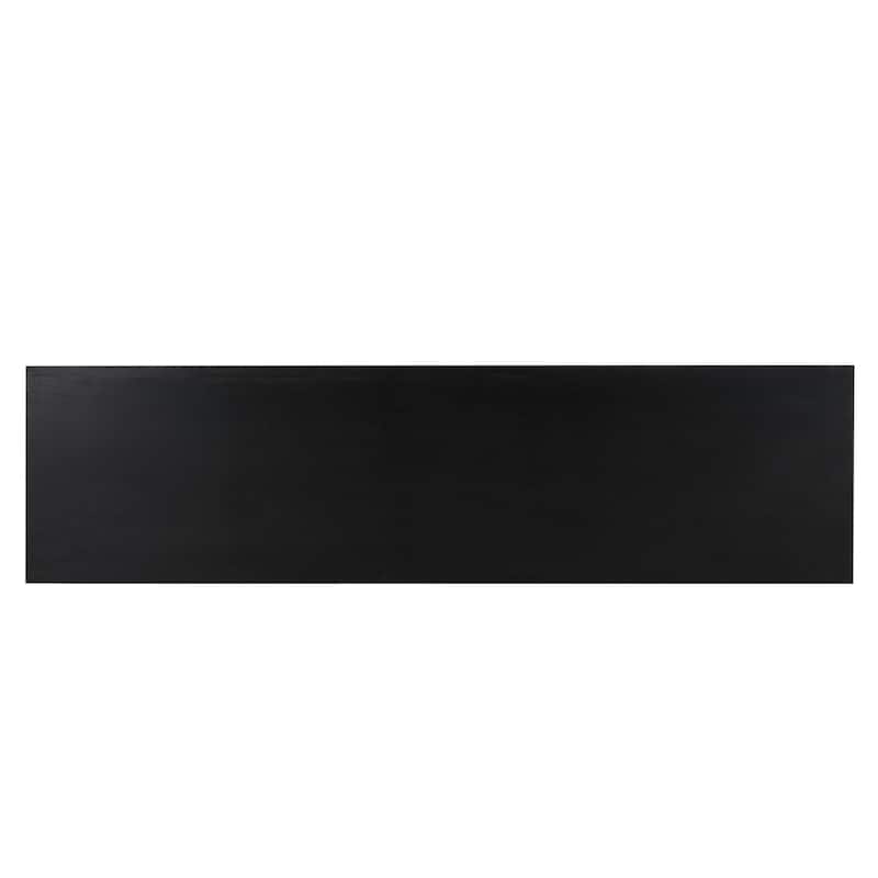 Modern Geometric Accent Cabinet with Sliding Doors and Wood Veneer Top