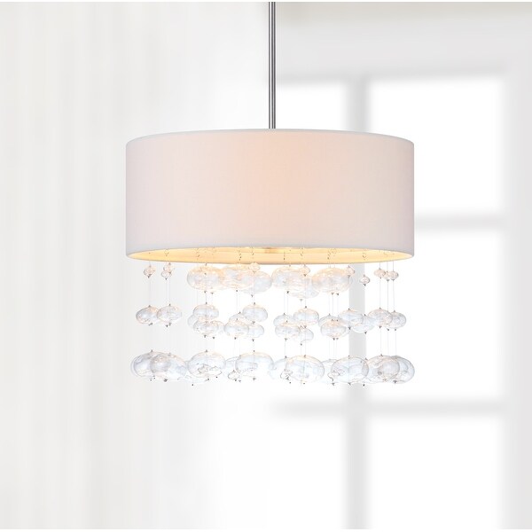 Safavieh Lighting Debutante Adjustable 3-light Chrome Pendant - 18.125"x18.125"x15.25 - 51.25 ". Opens flyout.