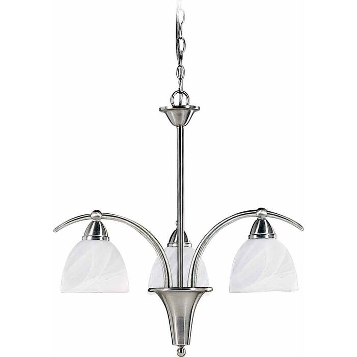 Volume Lighting V2603 Kora 3 Light 1 Tier Chandelier - Brushed Nickel - Brushed Nickel