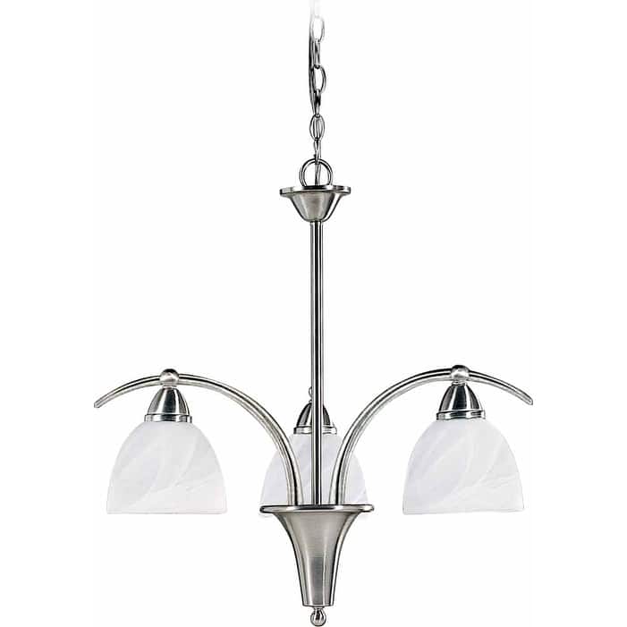 Volume Lighting V2603 Kora 3 Light 1 Tier Chandelier - Brushed Nickel