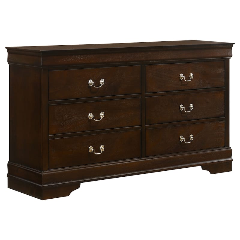 Louis Philippe Panel Bedroom Set Cappuccino