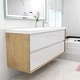 preview thumbnail 17 of 39, Selina 60" Wall Mounted Vanity with Single Sink on the Right